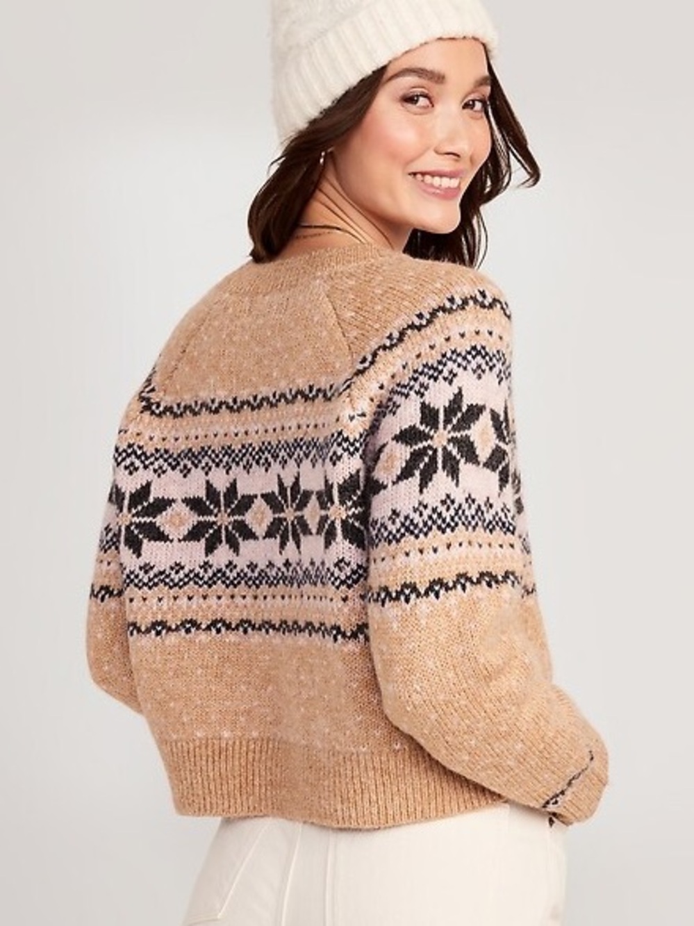 Old Navy Holiday Fair Isle Cardigan Sweater - Picture 2 of 8